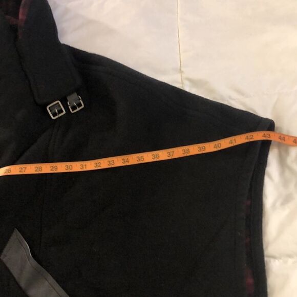 COACH CAPE w/DETACHABLE HOOD Wm Sz XS/S, RN 132154, Black Oversized NEW - Picture 7 of 16